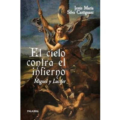 Imagen de el cielo contra infierno. Miguel y Lucifer