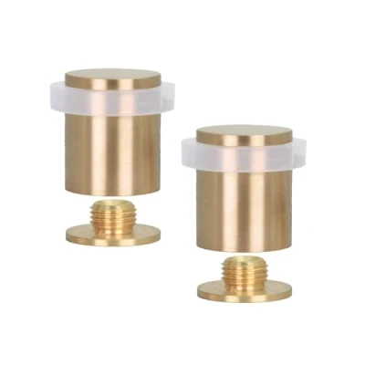 Imagen de Tope para Puertas Pack de 2 Base Roscada Laton Incluye Tornillo + Taco Sujeción EVI Herrajes I 1802U