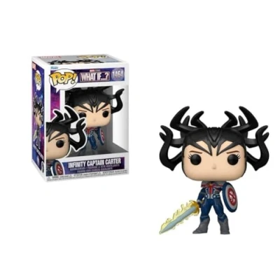 Imagen de Funko Pop! Vinyl: Marvel What If Infinity Captain Carter Figuras Miniaturas Coleccionables para Exhibición Idea De Regalo Mercancía Oficial Juguetes Niños Y Adultos