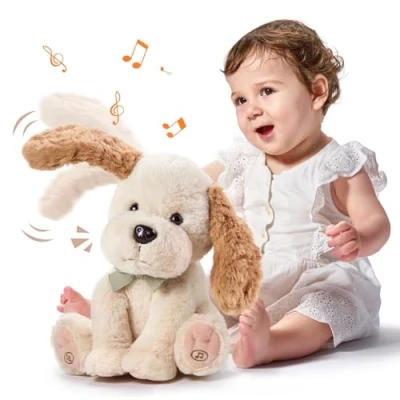 Imagen de TUMAMA Juguete Perro Bailarin Repite Bebe, Electrónico Interactivo Speaking Perrito Toys, + Oreja Ondulada Canta con Música, Juguetes Regalos para Niños 2 3 4 5 6 Años Bebé Tener 8 Rimas