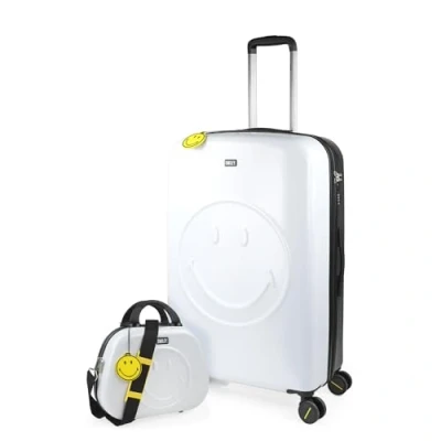 Imagen de Smiley Maleta Y Neceser Juego de maletas, Mujer, Talla: One Size, Blanco nero