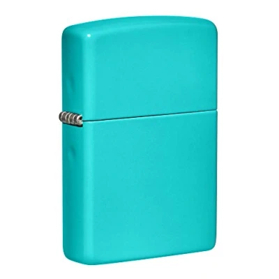 Imagen de Mechero Zippo® Flat Turquoise 49454, encendedor antiviento recargable Zippo, fabricado en metal con característica &quot;click&quot; color turquesa, Estados Unidos, excelente idea de regalo