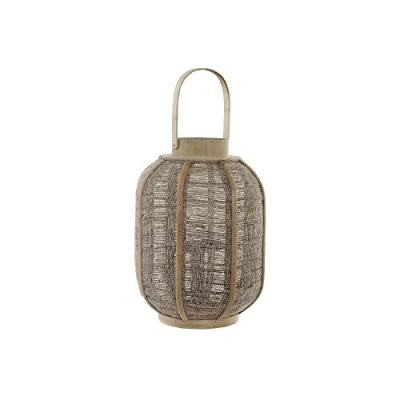Imagen de Portavelas de la Marca DKD Home Decor Lino Bambú (27 x 27 51 cm) (Referencia: S3016457)
