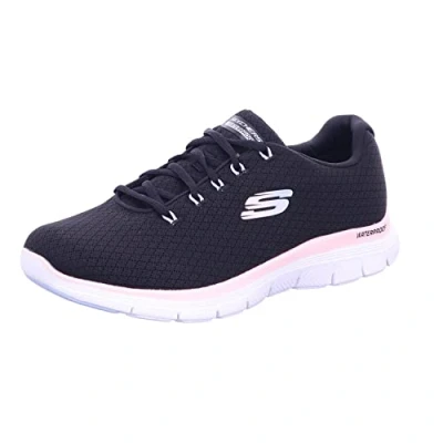 Imagen de Skechers FLEX APPEAL 4.0 COATED FIDELITY, Zapatillas para Mujer, Black Mesh/Pink Trim, 36 EU