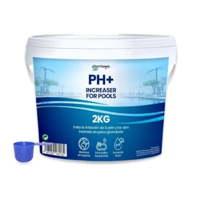 Imagen de PLANTAWA Incrementador pH Piscina Plus 2Kg Elevador pH+ para Piscinas y Spas en Formato Polvo, Aumenta el del Agua, Mantenimiento Fácil, Efectivo Duradero.