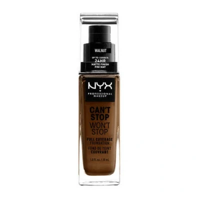 Imagen de NYX Professional Makeup Can&#039;t Stop Won&#039;t Full Coverage Base de maquillaje Walnut 30 ml