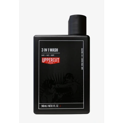 Imagen de Uppercut Deluxe 3 en 1, para Uso Cabello, Rostro y Cuerpo, Un Lavado Suave Adecuado Todo Tipo de Cabello con Aceite Coco Adicional, Fragancia Bay Rum, 240ml