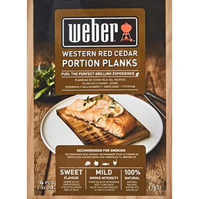 Imagen de Weber Tablas para ahumar (Madera de Cedro, 4 Uds)