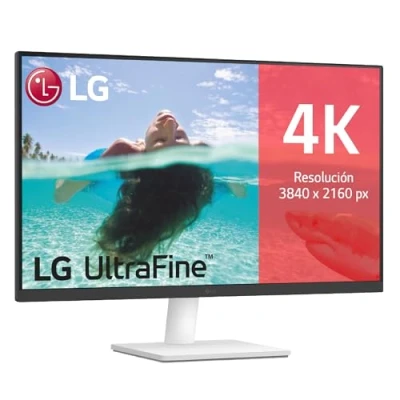 Imagen de LG 27US500 W Monitor 4K UltraHD, 27 Pulgadas, IPS, 3840 x 2160, HDMIx2 2.0, SuperResolution+, clasificación F, 60 Hz, 5 ms, Blanco