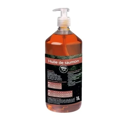 Imagen de NUTRIVET INNE Suplementos de Comida Perros y Gatos Aceite Salmón Rico en Omegas 3 6 Botella Bomba 1L