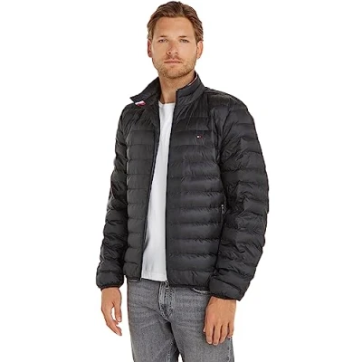 Imagen de Tommy Hilfiger Packable Circular Jacket Chaqueta de entretiempo, Hombre, Talla: XL, Black