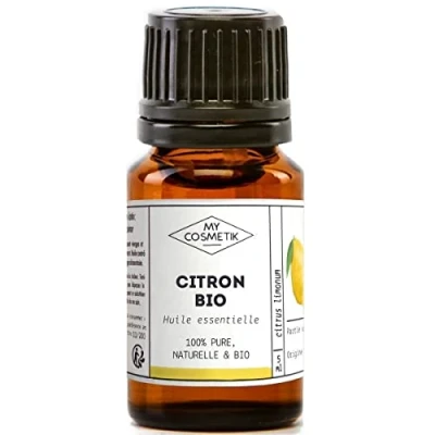 Imagen de Aceite esencial de limón orgánico (Citrus limon) 100% puro y natural MY COSMETIK 10 ml