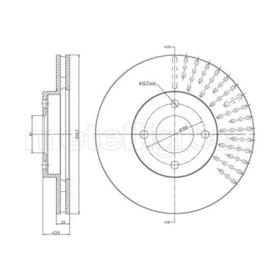 Imagen de Disco de freno METELLI 23 1659C