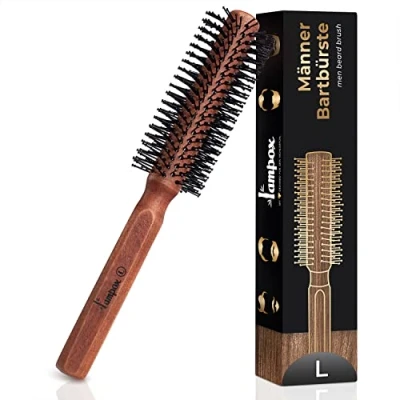 Imagen de lampox cepillo redondo para hombre, barba, peine pelo largo mediano y (L)