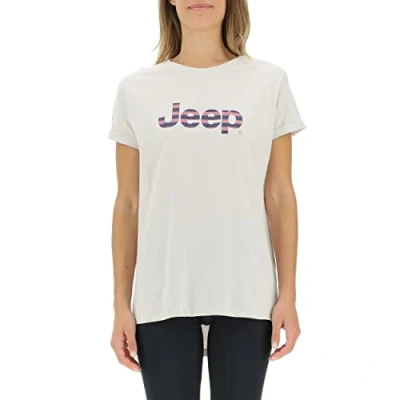 Imagen de JEEP O102611 J863 J Woman T Shirt Oversize Striped Print Turn up Sleeve J22W Mujer Light Graystone S