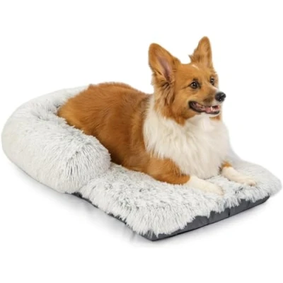 Imagen de Best Friends by Sheri Bolster Nap Mat Cama para Perro con cojín Colchón Lavable Funda de Quita y pon jaulas Color Hielo 76 x 48 cm
