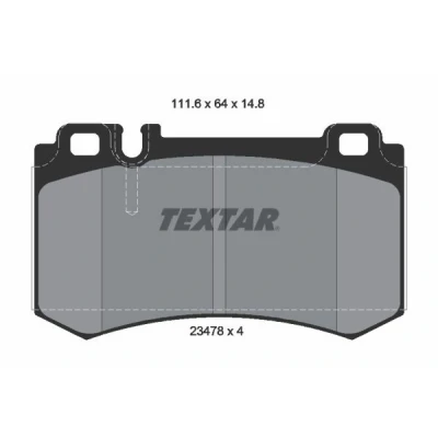 Imagen de TEXTAR 2347802 Juego de pastillas freno preparado para indicador desgaste MERCEDES BENZ: SL Cabrio, CLK Coupé, Clase S Berlina