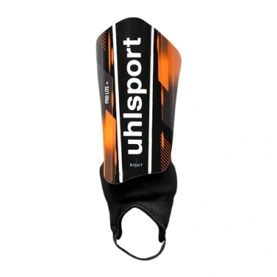 Imagen de uhlsport Pro Lite Plus, espinilleras de Futbol Juventud Unisex, Schwarz/Fluo Orange/weiß, L