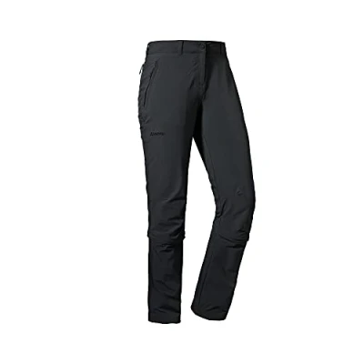 Imagen de Schöffel Engadin1 Pantalones elásticos para Mujer con función Zip Off, refrescantes y de Secado rápido, Negro, 84