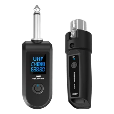Imagen de Daijianbin micrófono inalámbrico, transmisor XLR inalámbrico UHF y receptor para micrófonos dinámicos, mezcladores de audio, sistemas PA