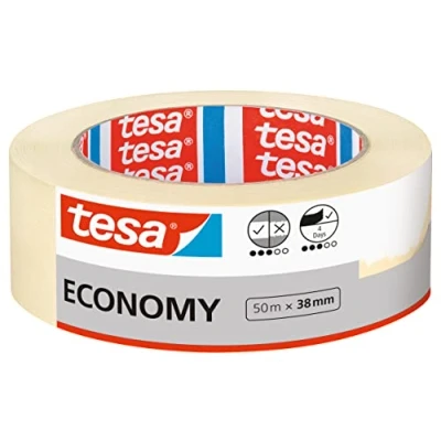 Imagen de tesa Cinta de Pintar ecoLogo ECONOMY Pintor, Removible Sin Residuos hasta 4 Días Después, Disolventes Estrecha, 50 m x 38 mm