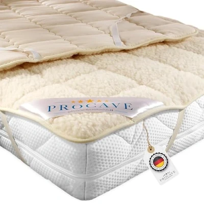 Imagen de PROCAVE Funda de colchón Suave Tela Cordero y Lana, Cubrecolchón, Protector con 4 Gomas esquineras 90x200 cm