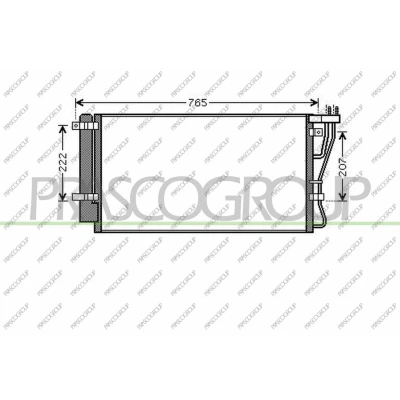 Imagen de PRASCO KI732C002 Condensador con secador 13 8 Aluminio 675 R 134 a KIA: CARENS 3