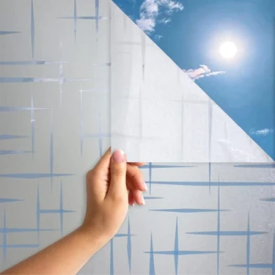 Imagen de MARAPON® Vinilo Opaco para Ventanas con Diseño Estrellas [30x200 cm] Incluye Libro Electrónico Consejos Adhesión Estática Privacidad Baño