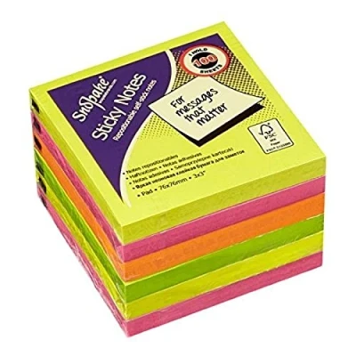 Imagen de Snopake Sticky Notes Notas adhesivas (6 unidades x 100 hojas), colores surtidos