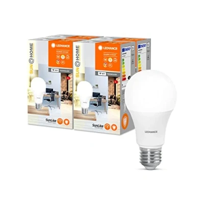 Imagen de LEDVANCE SUN@HOME Lámpara LED E27 con 9W sustituye a 40 W, 750 Lm, luz solar chimenea (2200 5000K), CRI95, inteligente WIFI controlable través de Alexa, google y app, SMART+ TW