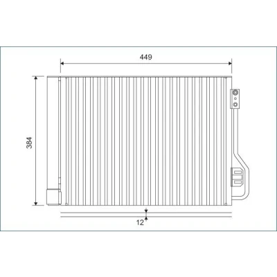 Imagen de VALEO 812882 Condensador con secador 12 9 Aluminio 384 SMART: Fortwo II Coupé, Cabrio