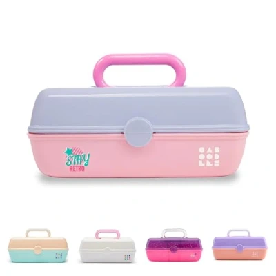 Imagen de Caboodles Pretty in Petite Tapa Rosa Claro y Funda Vintage con Base Intenso, Bígaro sobre Rosa, 8.82x5.88x3.66 Inch (Pack of 1), Viajes