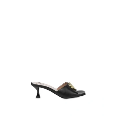 Imagen de Love Moschino Heart Sculpture Sandalias, Mujer, Talla: 38, Black Piel
