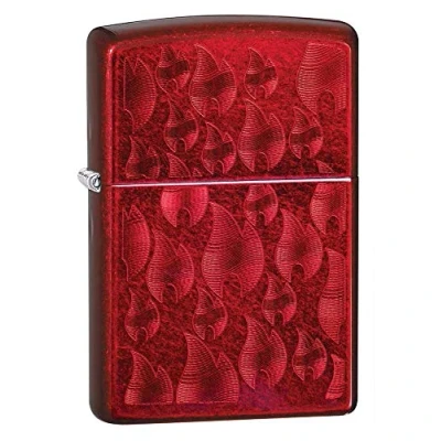 Imagen de Zippo Encendedor Resistente al Viento, Llama, Acabado Rojo Manzana Caramelo, Recargable para Uso de por Vida, Llama Ajustable, Caja Regalo, construcción Metal, Fabricado en Estados Unidos