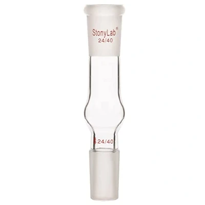 Imagen de stonylab Tubo de Secado Recto Vidrio, Adaptador Vidrio Borosilicato con Juntas Cónicas Estándar 24/40 para Laboratorio Accesorios