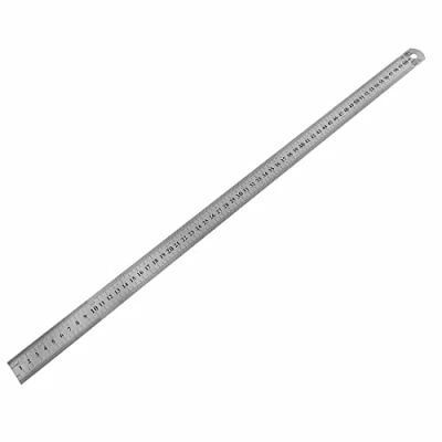 Imagen de Garden Mile regla de acero 60 cm herramienta medición metal mano industrial precisión DIY hogar interior exterior uso profesional medida