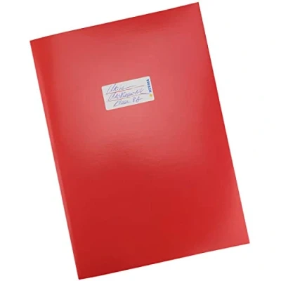 Imagen de HERMA 19748 Cuaderno (DIN A4, con etiqueta para escribir, cartón resistente y extrafuerte, funda cuadernos), color rojo