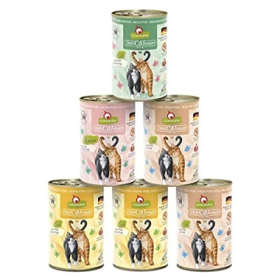 Imagen de GranataPet Delicatessen Multipack 2 Pur, Comida húmeda para Gatos en Paquete de degustación, pienso Completo sin Cereales, con Alto Contenido Carne y aceites, 6 x