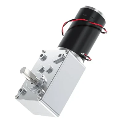 Imagen de DEWIN motor de engranaje helicoidal reversible, alta velocidad torsión, conmutable, eje 8 mm para ventana, abridor puerta, equipo publicitario (12 V 50 RPM)