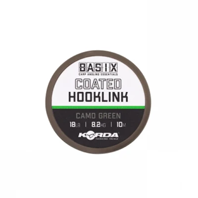 Imagen de Korda Basix Coated Hooklink 18lb/8,2kg (10m) Material para bajos de línea carpfishing