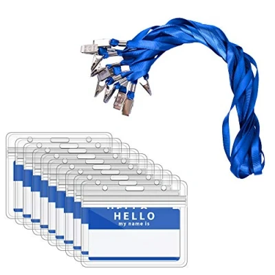 Imagen de Zalava 40 unidades funda para tarjeta de identificación, soporte con cinta Lanyard resistente al agua, tarjetas, negocios