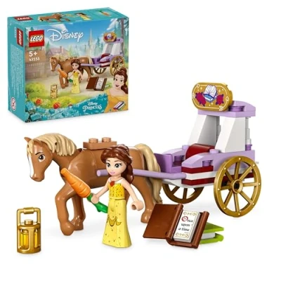 Imagen de LEGO Princesas Disney Calesa de Cuentos Bella, Coche Caballos Juguete con Mini Muñeca, Regalo la Película Bella y Bestia para Niños Niñas 5 Años o Más 43233
