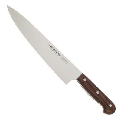 Imagen de Arcos Serie Atlantico Cuchillo Cocinero Hoja de Acero Inoxidable 250 mm Mango madera Palisandro color marrón