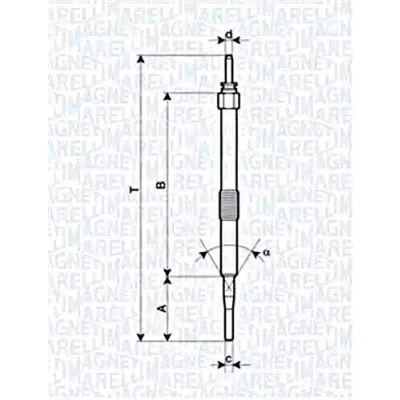 Imagen de MAGNETI MARELLI 062900033304 Bujía de precalentamiento 11V 10A M10X1,25 TOYOTA: Auris Hatchback, Corolla IX Berlina