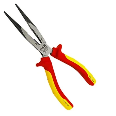 Imagen de S&amp;R Alicate Punta Larga 200 mm Tijera Pelacables Electricista VDE aislado 1000V Profesional