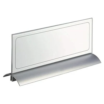 Imagen de Durable 820319 Portanombres de mesa Desk Presenter Luxe, 105 x 297 mm, acrílico con aluminio