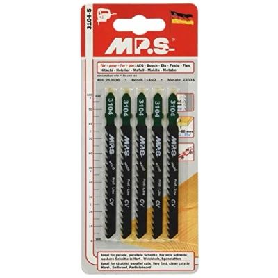 Imagen de MPS 3104 Lote de 5 hojas para sierra vaivén (acero al cromo vanadio)