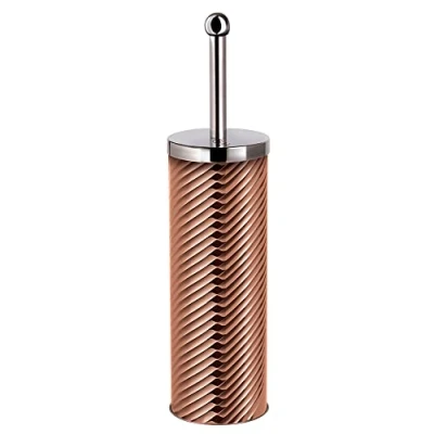 Imagen de Berlinger Haus Rose Gold Escobilla de Baño 40 cm, Acero Inoxidable, Antisalpicaduras, Portaescobillas sin Taladros Portátil, Metallic Line Diseño Moderno Oro Rosa