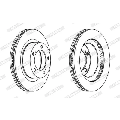 Imagen de FERODO PREMIER DDF1798C 1 Disco de freno 340 32 5 150 ventilado revestido sin accesorios TOYOTA: Land Cruiser 200