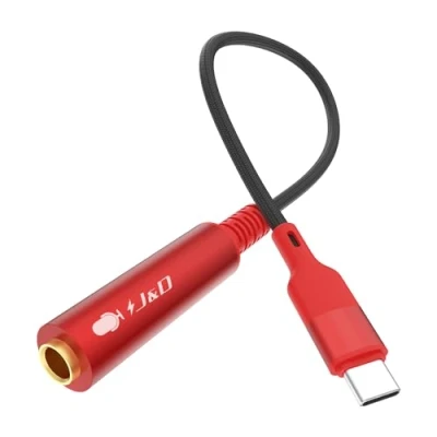 Imagen de J&amp;D Cable de Audio USB C a 6,35 mm TS Hembra, Micrófono con Trenzado Nylon para Grabación Audio, Bajo, Piano Electrónico, Batería, Compatible iPhone 15/15 Plus/15 Pro/15 Pro MAX